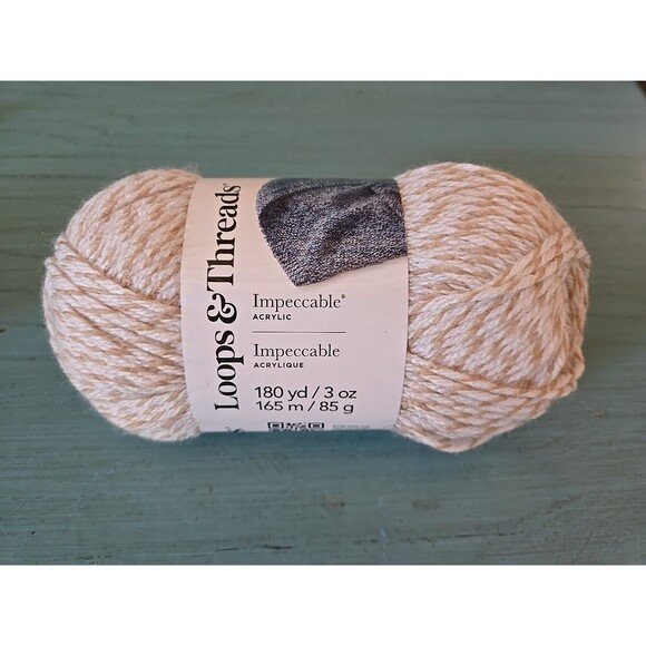 LOOPS AND THREADS Impeccable Acrylic Med Woven 4 Sand Mouline Lot# 20230965073 - Picture 2 of 6